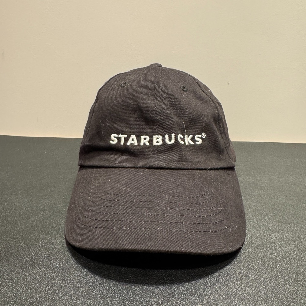 Starbucks‎ Hat Cap Strap Back Black Embroidered Starbucks Employee Barista Logo